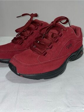 Ryka Burgundy-Wine Suede Lace-Up Athletic Sneakers